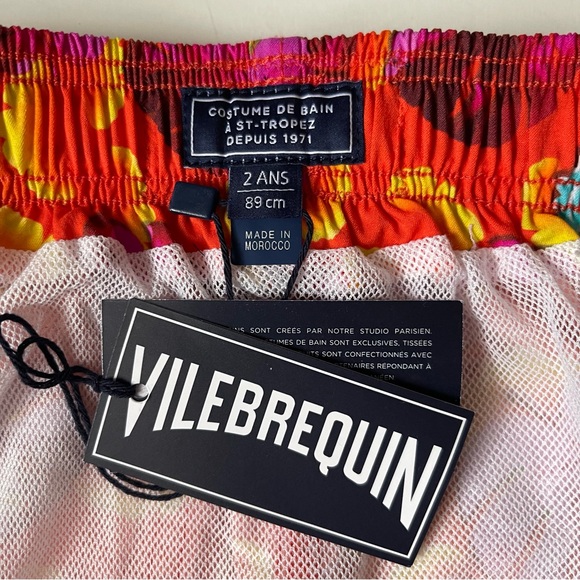 Vilebrequin Boys Orange Floral Swim Shorts - 2Y - Picture 12 of 15